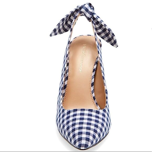 BCBG Henaya Pointed Toe Gingham Pump - Picture 4 of 7